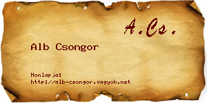 Alb Csongor névjegykártya