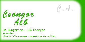 csongor alb business card